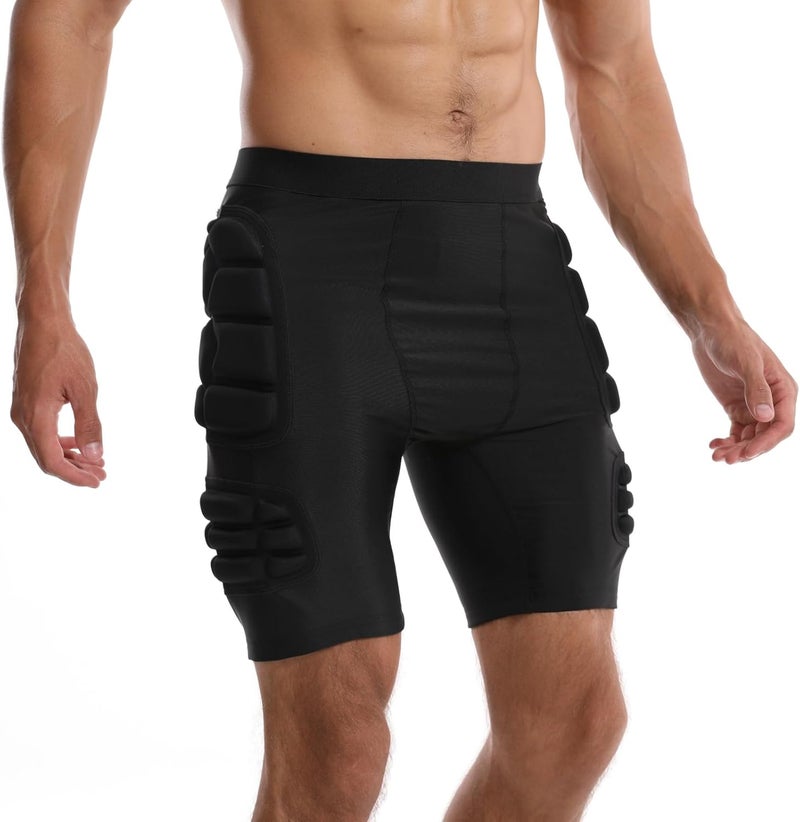 Topeter Goalkeeper Armor Shorts, Protective Padded Soccer Goalie Undershorts, Goalkeeper Sliders Compression Sliding Shorts - Image 5